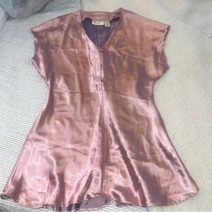 Victoria’s Secret Vintage Gold Label Pink Satin Chemise small